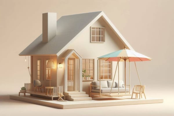 Une maison avec un espace pour petits et grands